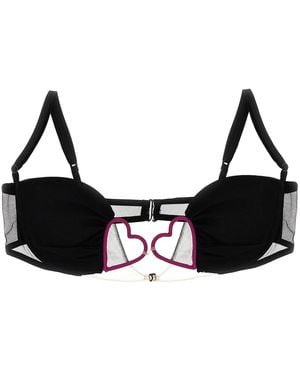 Nensi Dojaka 'Heart' Bra - Black