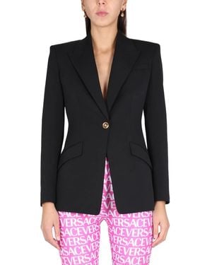 Versace Single-Breasted Jacket - Black