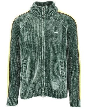 Obey Chenille Cardigan With Logo Embroidery - Green