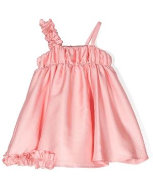Mi.mi.sol. Ruffled Satin Dress - Pink