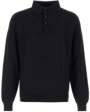 Tom Ford Fine Gauge Pure Wool Ls Polo - Blue