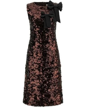 Ganni Demitasse Polyester Velvet Sequins Midi Dress - Multicolour