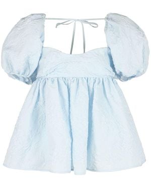 Cecilie Bahnsen Gathered Blouse - Blue