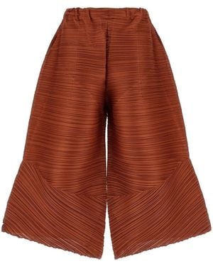 Pleats Please Issey Miyake 'Thicker Bounce' Trousers - Red