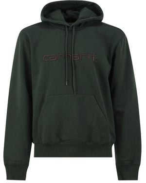 Carhartt Hoodie With Embroidered Logo - Green