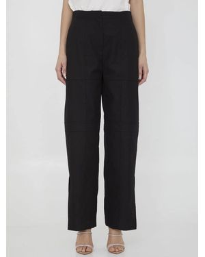 Jil Sander Cotton Cargo Trousers - Black