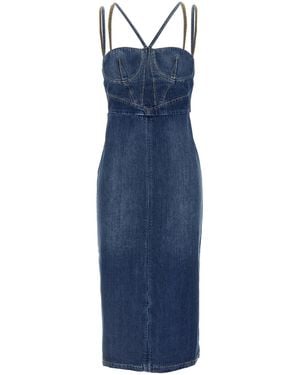 Nensi Dojaka Denim Dress - Blue