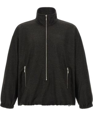 Song For The Mute Long-Zip Jumper - Black