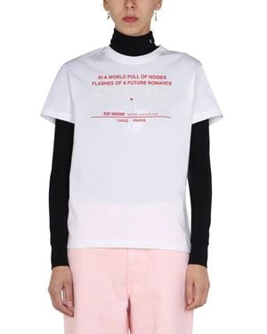 Raf Simons Logo Print T-Shirt - White