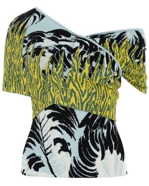Bottega Veneta Embroidered Jacquard Top - Green