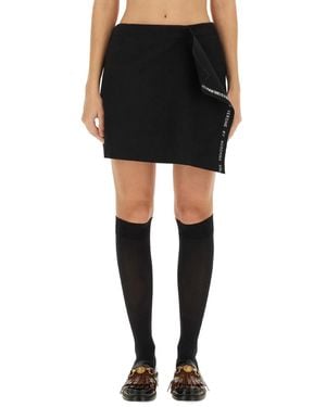 Moschino Wool Wrap Skirt - Black
