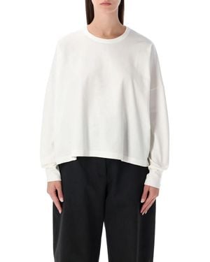 Studio Nicholson Loop Cotton Jersey Long Sleeve T-Shirt - White
