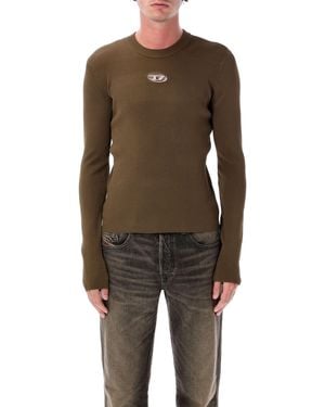 DIESEL Oval D Sweater - Brown