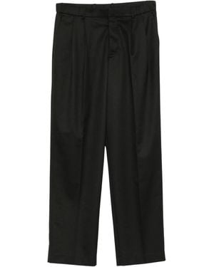 Calvin Klein Pleated Straight-Leg Pants - Black