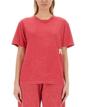 T By Alexander Wang Alexanderwang.T T-Shirt With Logo - Red