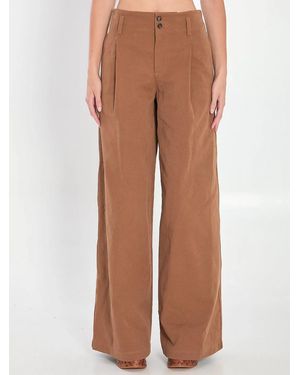 Chloé Wide-Leg Trousers - Brown