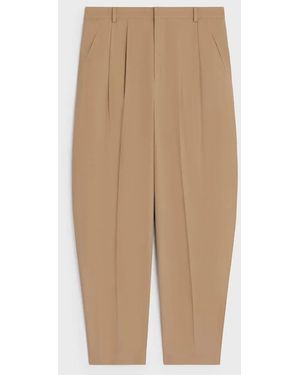 Celine Pleated-Front Pants - Natural