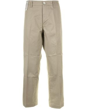 Re-hash High-Waisted Chino Trousers - Natural