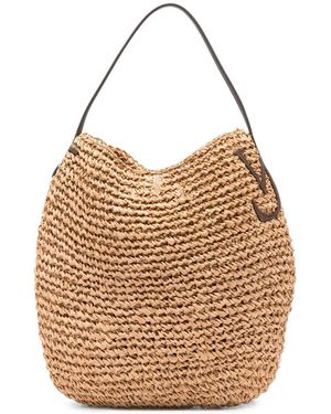 JW Anderson Large Bulb Logo-Embroidered Bucket Bag - Natural