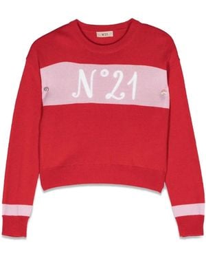 N°21 Logo Crew Neck Pullover - Red