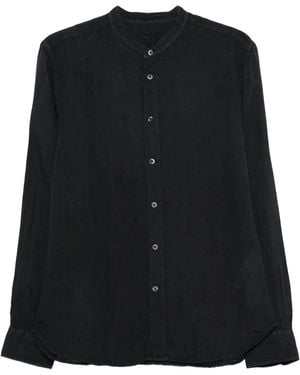 120% Lino Slim Fit Shirt - Black