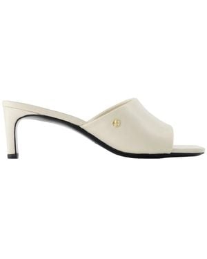 Anine Bing Heeled Mules - White