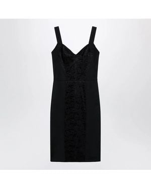 Dolce & Gabbana Dolce&Gabbana Sheath Dress With Lace Details - Black