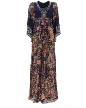 Etro Abito Lungo Con Stampa Paisley - Multicolor