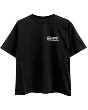 Balenciaga Cotton T-Shirt With Print - Black