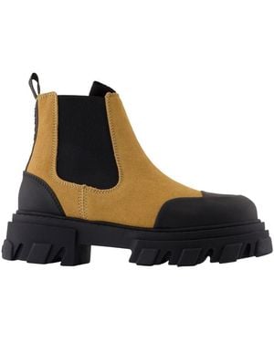 Ganni Low Chelsea Ankle Boots - Blue