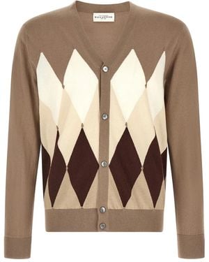 Ballantyne Cardigan Argyle - Brown