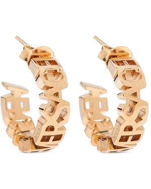 Versace Logo' Earrings - Metallic