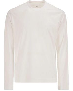 Fedeli Long-Sleeve Pure Cotton T-Shirt - White