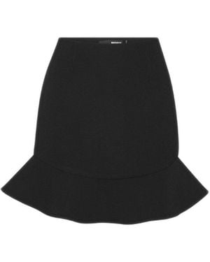 ROTATE BIRGER CHRISTENSEN Suitting Mini Ruffle Skirt - Black