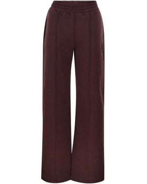 Dondup Wide Leg Sweatpants With Logo - Red