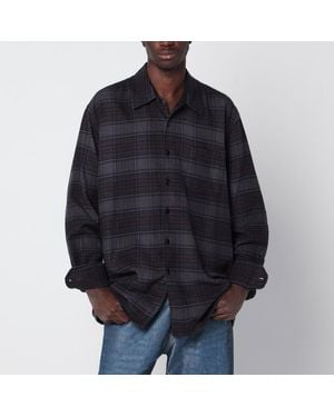 Our Legacy Above Checked Cotton Flannel Shirt - Black