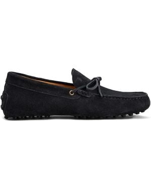 Tod's Suede Gommino Boat Shoes - Black