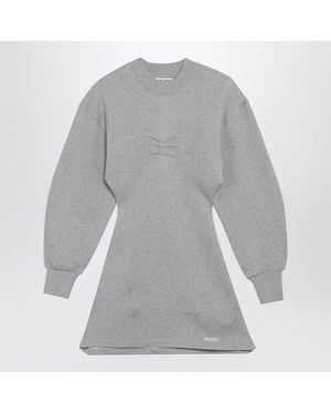The Attico Mèlange Cotton Mini Dress - Grey