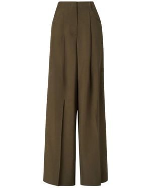 Fendi Wool And Mohair Trousers - Green