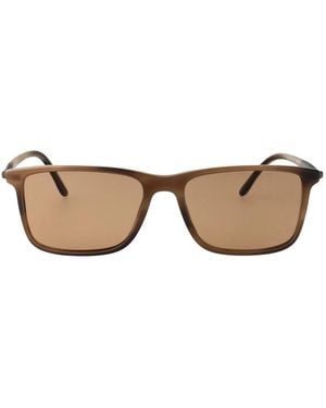 Giorgio Armani Matte Acetate Sunglasses - Brown