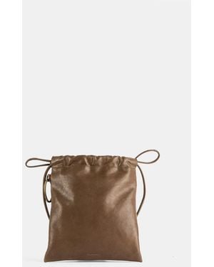 Bea Mombaers Sac Drawstring Large En Cuir Kaki - Blue