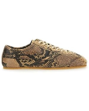 Dries Van Noten Leather Sneaker - Brown