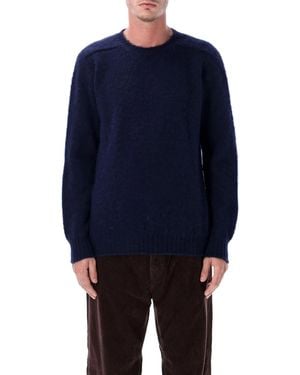 Howlin' Shaggy Bear Wool Crewneck Sweater - Blue