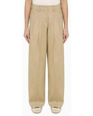 Golden Goose High-Waist Wide-Leg Trousers - Natural