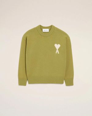 Ami Paris Crewneck Sweater - Green