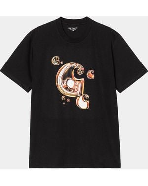 Carhartt Ss Solar Chrome C-Logo Tshirt - Black