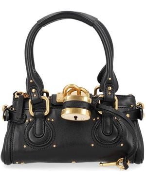 Chloé Small Paddington Grained Leather Bag - Black