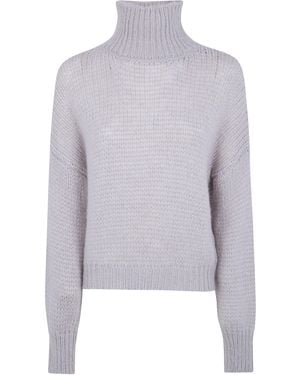 Nuur Long Sleeves Turtle Neck Sweater - Gray
