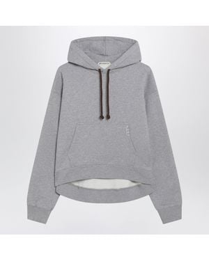 JW Anderson Melange Cotton Hoodie - Gray
