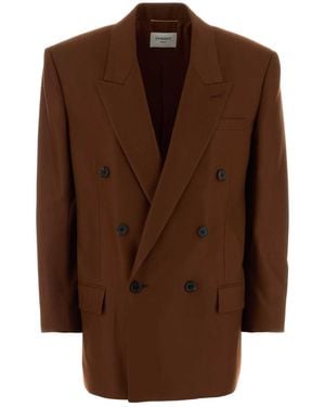 Saint Laurent Veste Lainage Cachemire - Brown